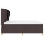 lit box spring vidaXL avec matelas marron foncé 180x200 cm en tissu