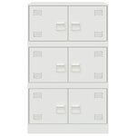 vidaXL Buffet blanc 67x39x107 cm acier
