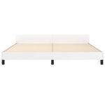 vidaXL Cadre de lit sans matelas blanc 200x200 cm similicuir