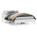 vidaXL Cadre de lit sans matelas blanc 150x200 cm bois de pin massif