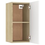 vidaXL Meubles TV 2 Pièces Blanc et chêne sonoma Bois d’ingénierie