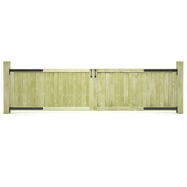 vidaXL Portillons de jardin 2 Pièces Bois de pin imprégné 300x75 cm