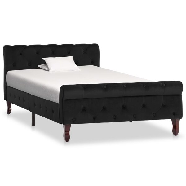 vidaXL Cadre de lit Noir Velours 100 x 200 cm