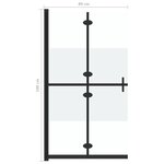 vidaXL Paroi de douche pliable Verre ESG demi-dépoli 80x190 cm