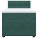 vidaXL Sommier à lattes de lit avec matelas Vert foncé 90x190 cm