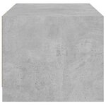vidaXL Table basse avec portes en verre gris béton 68x50x42 cm