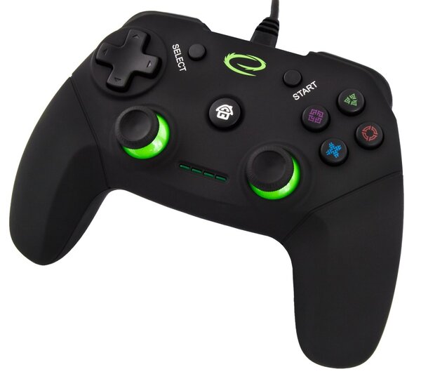 Esperanza EGG110K manette de jeu manette de jeu PC  PlayStation 3 analogique/numérique USB 2.0 noir
