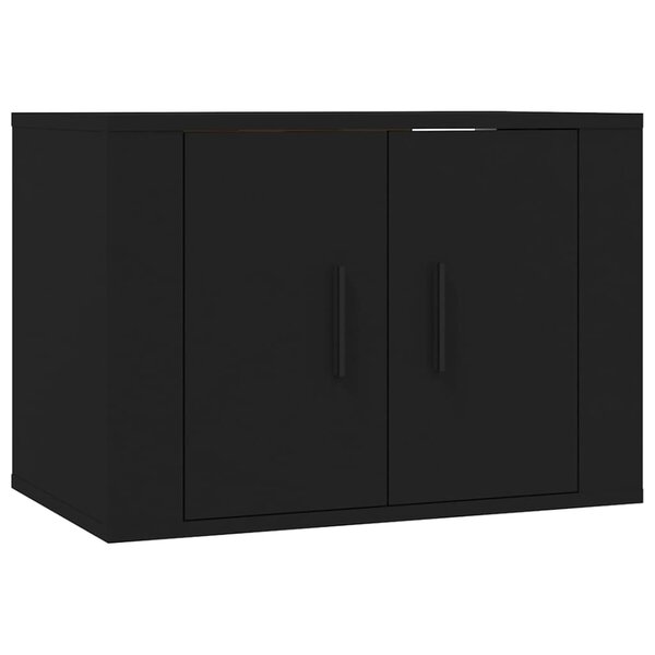 vidaXL Meuble TV mural Noir 57x34 5x40 cm