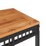 vidaXL Ensemble de bistro 3 Pièces noir résine tressée et bois d'acacia
