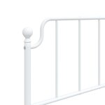 vidaXL Cadre de lit métal sans matelas avec pied de lit blanc 90x200cm