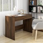 vidaXL Bureau Chêne marron 101x50x76 5 cm Bois d'ingénierie
