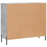 vidaXL Buffet gris béton 90x34x80 cm bois d'ingénierie