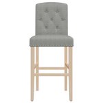 vidaXL Chaises de bar lot de 2 bois massif d'hévéa et tissu