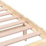 vidaXL Cadre de lit 135x190 cm Double Bois massif