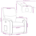 vidaXL Fauteuil inclinable Gris clair Tissu