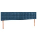 vidaXL Sommier à lattes de lit matelas et LED Bleu foncé 160x200 cm