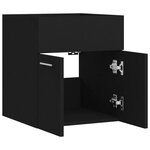vidaXL Armoire d'évier Noir 41x38 5x46 cm Aggloméré