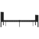vidaXL Cadre de lit sans matelas noir métal 140x200 cm