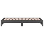 vidaXL Lit coulissant Gris 2x(90x200) cm Bois de pin massif