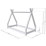 Lit Tipi enfant bois massif naturel 90 x 200 cm