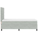 Lit à ressort vidaXL avec matelas Gris clair 90x200 cm Velours