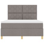 vidaXL Lit à ressorts avec matelas taupe 140x190 cm en tissu