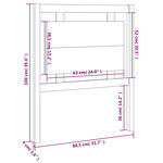 vidaXL Tête de lit Marron miel 80 5x4x100 cm Bois massif de pin