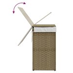 vidaXL Panier à linge avec couvercle 46x33x60 cm résine tressée
