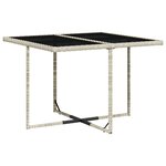 vidaXL Ensemble à manger de jardin et coussins 5 Pièces gris clair rotin