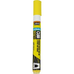 Marqueur Acrylique Setacolor Spécial Cuir Mat Satiné Extra Fine Jaune Fluo PÉBÉO
