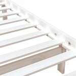 vidaXL Cadre de lit Blanc 75x190 cm Petit simple Bois massif