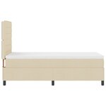 vidaXL Lit à ressorts avec matelas et lumière LED crème 100x200 cm tissu