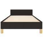 vidaXL Cadre de lit sans matelas noir 80x200 cm tissu