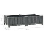 vidaXL Lit surélevé 80x40x23 cm Polypropylène