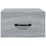 vidaXL Tables de chevet murales 2 Pièces Sonoma gris 35x35x20 cm