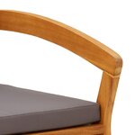 Banc de jardin vidaXL avec coussins 115x70x72 cm en bois d'acacia