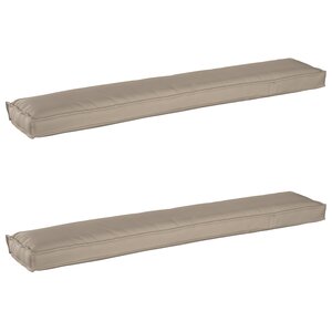 vidaXL Coussins de Palette pour Banc 2 Pièces Taupe 200x40x8 cm Tissu Oxford