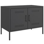 vidaXL Meuble TV noir 68x39x50 5 cm acier