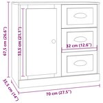 vidaXL Buffets 3 Pièces blanc brillant bois d'ingénierie