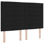 Lit Box Spring vidaXL avec Matelas et LED Noir 160x200 cm Tissu