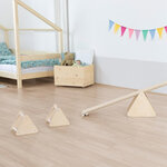Jeu d'équilibre et motricité Montessori bois naturel et blanc