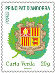 Timbre Andorre - Blason - Carta Verda