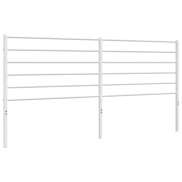 vidaXL Tête de lit métal blanc 193 cm