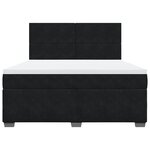 vidaXL Sommier à lattes de lit avec matelas Noir 180x200 cm Velours