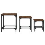 vidaXL Tables basses gigognes 3 Pièces chêne marron bois d'ingénierie