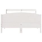 vidaXL Cadre de lit sans matelas blanc 140x200 cm bois de pin massif