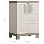 Keter Armoire de rangement basse Excellence Beige et taupe 97 cm