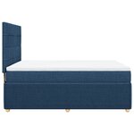 vidaXL Sommier à lattes de lit avec matelas Bleu 160x200 cm Tissu