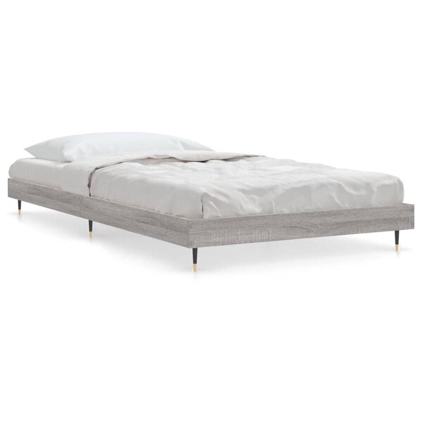 vidaXL Cadre de lit sonoma gris 90x190 cm bois d'ingénierie