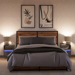 vidaXL Meubles TV muraux et lumières LED 2 Pièces gris béton 41x31x45 cm